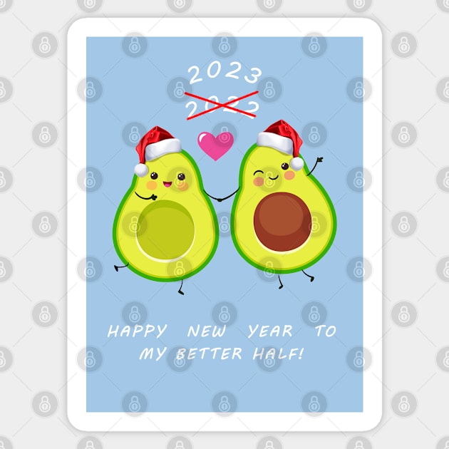 Happy New Year To MY  BETTER HALF Sticker by MoondesignA